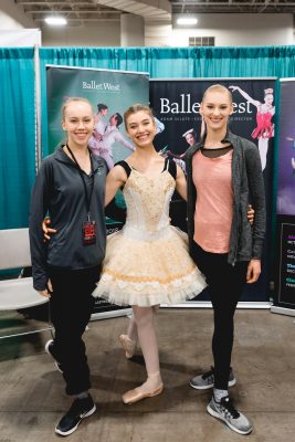 Ballet West offering tickets and information on upcoming productions. Pictured: Kaelyn, Hannah and Nikki. Photo: Lmsorenson.net