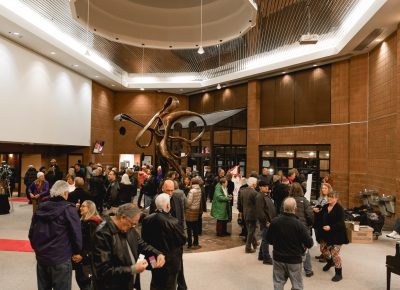 Slight hustle and bustle from the lobby in the Eccles Performing Arts Center. Photo: @Lmsorenson.net