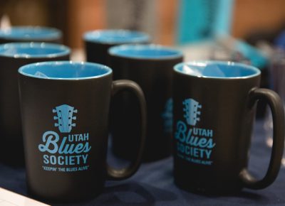 Utah Blues Society also has some black and blue mugs for sale at their table. Photo: @Lmsorenson.net