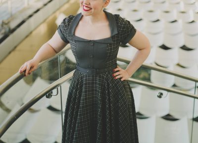 "Whenever I would get dressed up, I would always dress in retro fashions. It just always made me so happy, and it was like, 'Well, why do I only have to do this when I get dressed up for a wedding or something?' I can do it all the time because it makes me so happy," says Gonsalves-Vorwald. Photo: @clancycoop