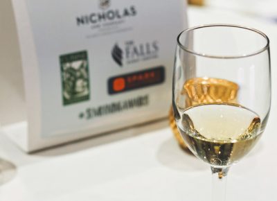 A glass of chardonnay starts off our night as we prepare to eat, drink and clap our hands off for Salt Lake's best restauranteurs. Photo: Talyn Sherer