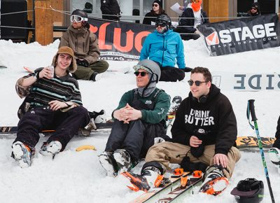 Support was all-time between skiers and riders. Photo: Matthew Hunter
