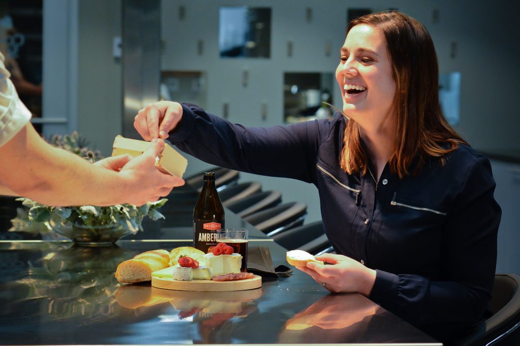 Mariah Christiansen, Harmons' Cheese Buyer, asks for more cheese - because more cheese is always ok.