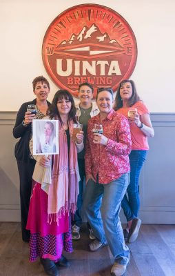 (L–R) Salt City Girls Pint Out chapter head Crissy Long with members Kim, Suela, Tina, Lindy and Trudy, enjoying a few pints at Uinta Brewing Co. Photo: ColtonMarsalaPhotography.com