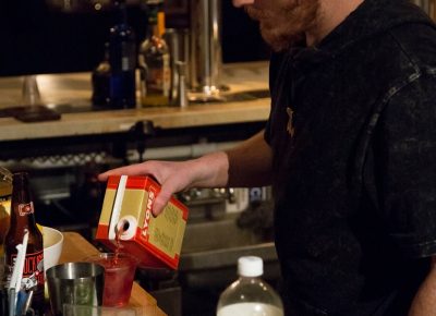 A bartender at Rye making some exclusive specialty drinks. Photo: Jessica Bundy