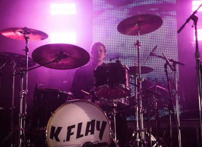 Drummer for K.Flay on stage in SLC.