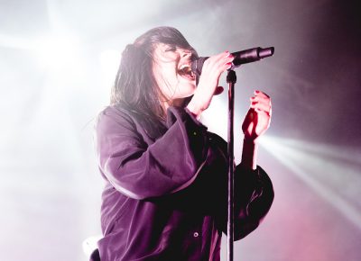 K.Flay singing her heart out.