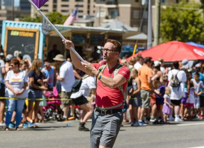 As far as you can see, people celebrating Pride as they make their way from downtown SLC. Photo: Logan Sorenson | Lmsorenson.net
