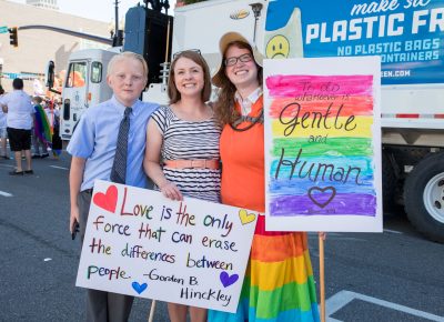 Local religious groups also come to show their support for SLC Pride. Photo: Logan Sorenson | Lmsorenson.net