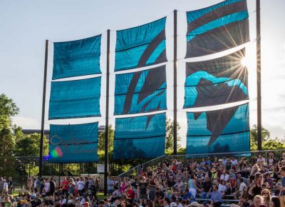 As the sun lowers in the sky, the amphitheater begins to fill. Photo: ColtonMarsalaPhotography.com