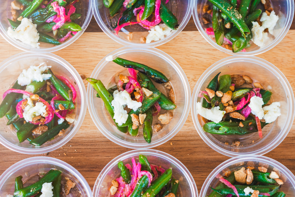 Stoneground helps us stay healthy with their house-smoked mozzarella on top of blistered green beans, pickled shallots and finished with cashews. Photo: Talyn Sherer