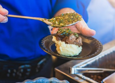 Texas De Brazil provided one of the most delicious items of the event with their flank steak and horseradish mashed potatoes topped with their signature chimichurri sauce. Photo: Talyn Sherer