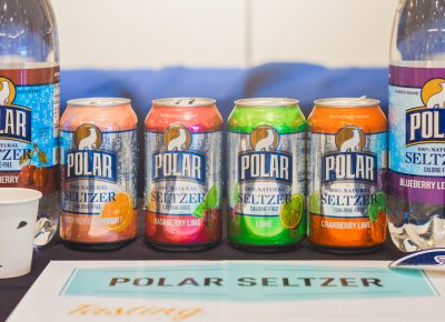 Polar Seltzer gave us a taste of their growing lineup of delicious calorie-free flavored waters. Photo: Talyn Sherer
