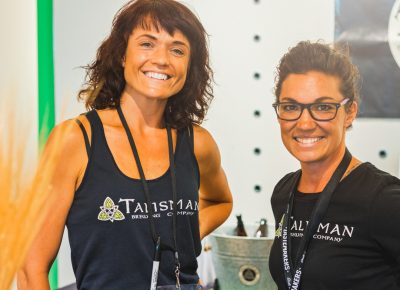 (L–R) Melissa Utermoehlen and Sadie Spalding head up the market sales of Talisman’s tasty brews. Photo: Talyn Sherer