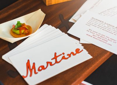 Martine provided us with avocado tostadas with picked red onion and cilantro. Photo: Talyn Sherer