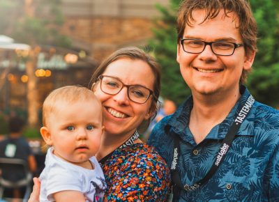 (L–R) Juniper (Juni), Sheree and former SLUG food writer Alex Springer made Tastemakers a family affair as they went booth to booth sampling at their own pace. Photo: Talyn Sherer