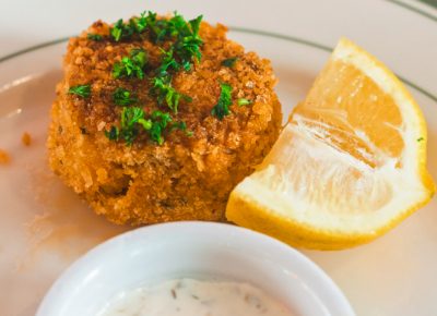 The always appreciated crab cakes from Market Street Grill are something to look forward to every year. Photo: Talyn Sherer