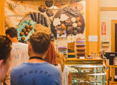 Rocky Mountain Chocolate Factory had lines out the door with Tastemakers aficionados. Photo: Talyn Sherer