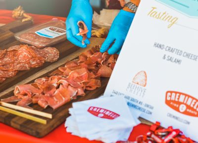 Creminelli’s fine meats are the perfect pairing to the Beehive Cheese being served up in the same booth. Photo: Talyn Sherer