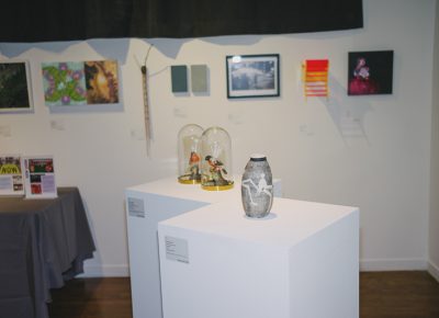 Various pieces by local artists were for sale through silent auction. Photo: @clancycoop