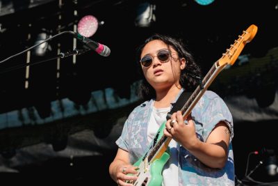 Singer and song-writer Jay Som, playing on stage in Salt Lake City. Photo: Lmsorenson.net