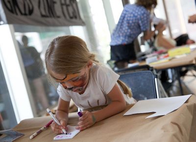 Even little ones have a place to be creative at the DIY Festival.