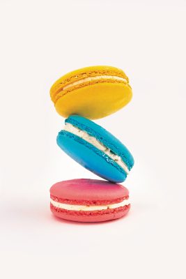 Passion Fruit Blue Raspberry and Strawberry Macarons. Photo: Talyn Sherer