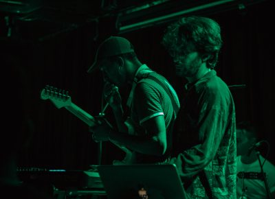 Artists bot (L) and _Panoram_ (R) supporting on bass/guitar and keys respectively.