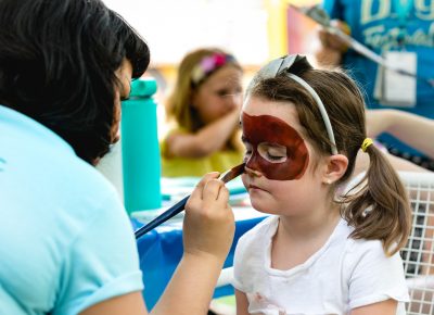 Face painting is always the most popular attraction at the kids area in the DIY Festival. Photo: Lmsorenson.net