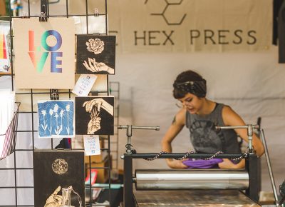 The Hex Press had an onsite demonstration happening at their booth.