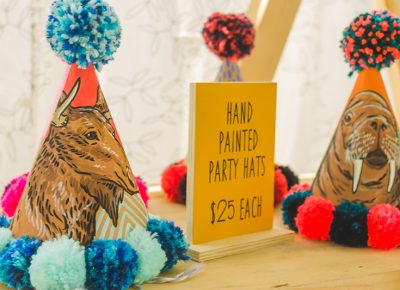 Ain’t no party like a hand-painted-party-hat party.