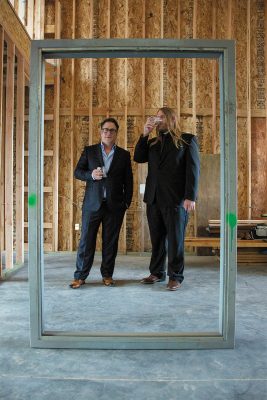 (L-R) Holystone Distilling Co-Owners Michael DeShazo and Head Distiller Ethan Miller are nearing the commercial opening of the distillery. Photo: Jessica Bundy