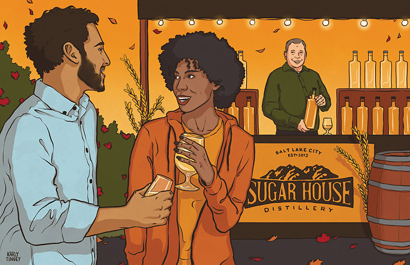 This past Brewstillery event in May really opened Sugar House Distillery up to a group of people we have not been able to get in front of at other events. Illustration: Karly Tingey