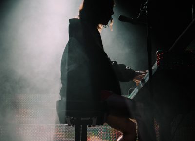 Singer, guitarist, and pianist—BORNS takes a turn on the ivories.