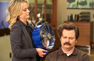 Still of Leslie Knope and Ron Swanson in Parks and Recreation