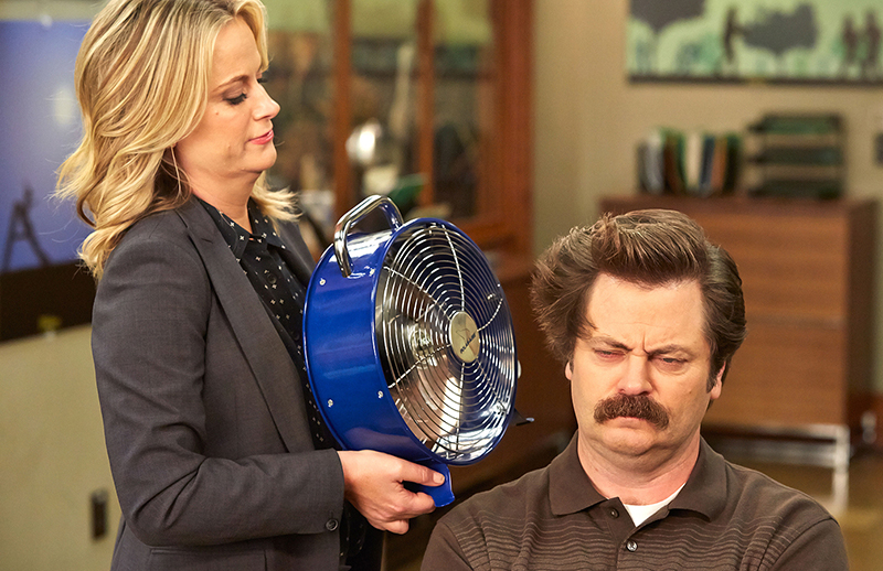 Leslie Knope and Ron Howard in Parks and Recreation