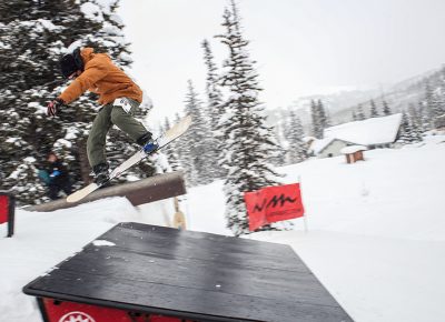 Second at Men’s Open Snowboarding, Paxon Alexander with a stylish late backside 180