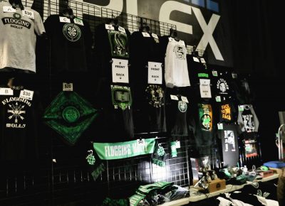 Tour merch available for all the Flogging Molly fans. Photo: @Lmsorenson
