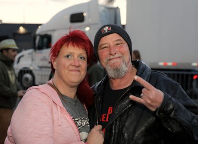 Sarinda and Frank posing for a photo during a smoke break before heading in to watch the music. Photo: @Lmsorenson