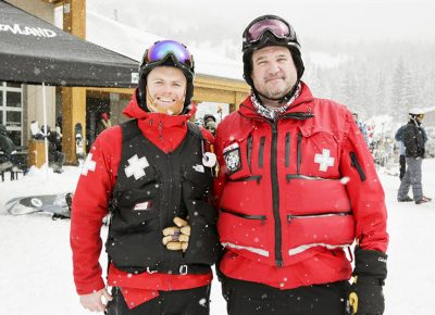 Morgan Eliasen and Tim Bachman from the National Ski Patrol on duty!