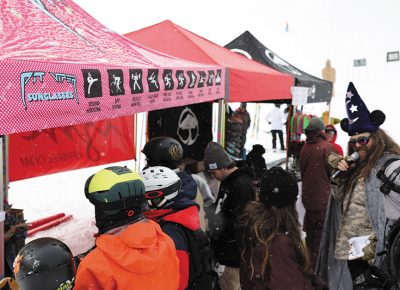 Pit Viper, Izm Apparel and Arbor Collective brought SLUG Games: Winter Wizardry spectators the goods they crave, with MC/Wizard Rad Brad keeping the stoke high