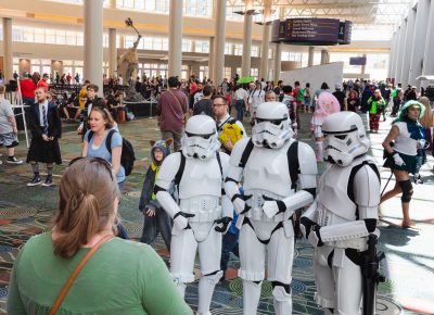 It's not a Comic Convention without a gaggle of Stormtroopers walking about. Photo: @Lmsorenson