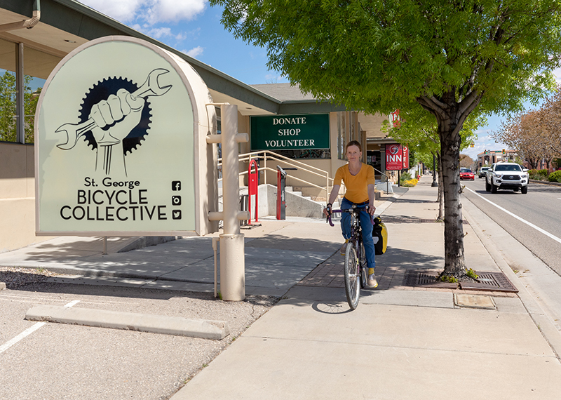 St. George Bicycle Collective Director Judith Rognli has helped the community focus on bicycle commuting and enabling different groups to feel empowered via bikes. Photo: Amy Osness