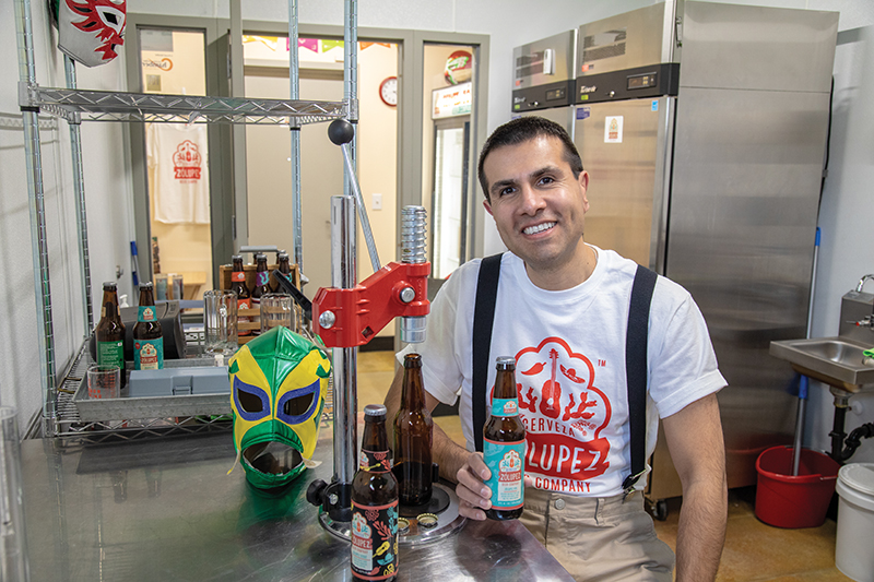 Javier Chávez Jr. makes small batches of Cerveza Zólupez with plans to increase production.