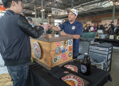 Zion Brewery serving a participant. Photo: Jayson Ross