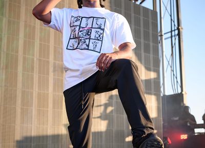 Denzel Curry confidently stands as he raps “Speedboat”, a song from his new album, Zuu. Photo: Colton Marsala