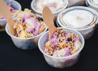 Corelife Eatery gave Tastemaker patrons a healthy serving of chicken, pineapple, quinoa and blueberry sauce.