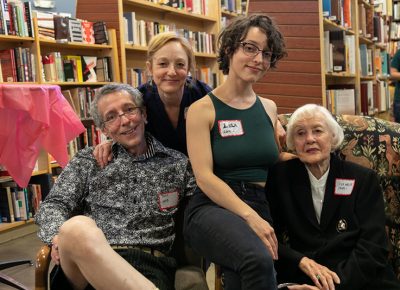 (L–R) The Weller family, Tony, Catherine, Lila Ann and Lila, continue to celebrate books after 90 years and a few name and location changes.