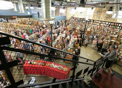 Dozens of past and present employees, as well as dedicated book lovers, gathered on Aug. 17, 2019 to celebrate the 90th anniversary of Weller Book Works.