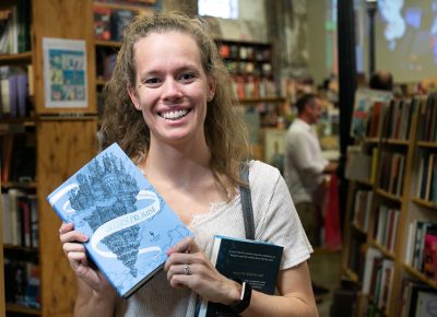 Stephanie Maughan is a self-described “cover person.” That’s why she chose this copy of A Winter’s Promise by Christelle Dabos.